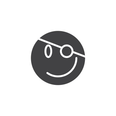 Korsan emoji vektör simgesi