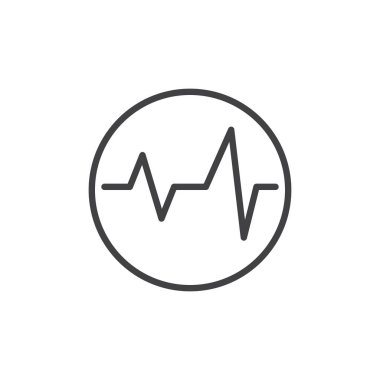 Daire çizgi simgesinde sinyal darbesi