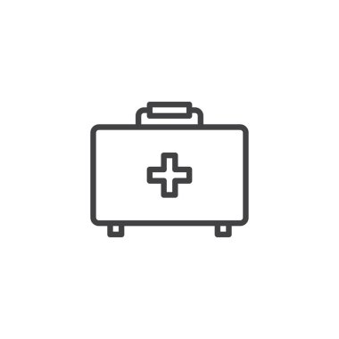 Çapraz çizgi simgesine sahip tıbbi kutu