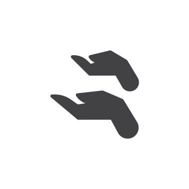 İki açık el vektör simgesi