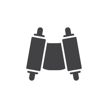 Tevrat kaydırma vektör simgesi