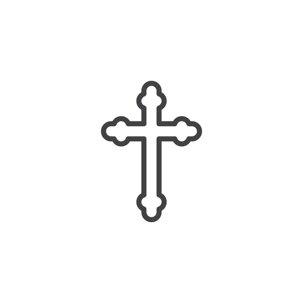 Religião ícone de linha cruzada — Vetor de Stock