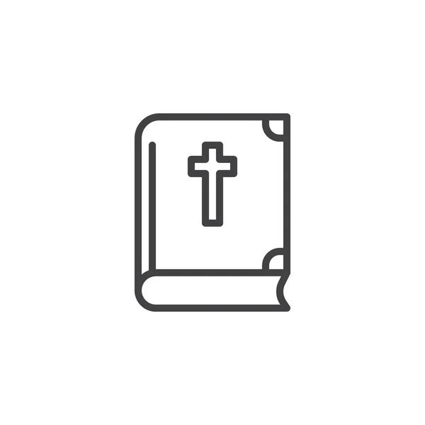 Святая Библия с иконой креста — стоковый вектор