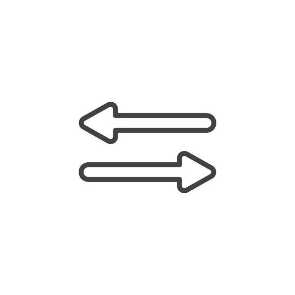 Linje ikon för överföringspilar — Stock vektor