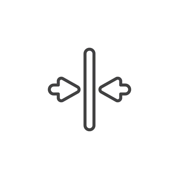 Entrance arrows line icon — Stock Vector