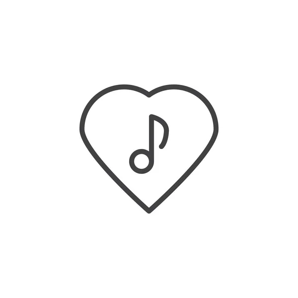 Älska musik ikon — Stock vektor