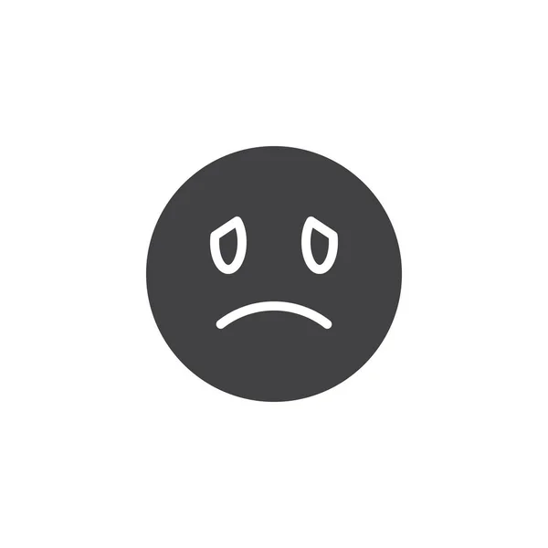 Mutsuz yüz emoji vektör simgesi — Stok Vektör