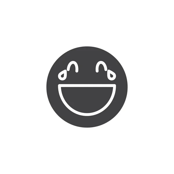 Cara con lágrimas de alegría icono de vector emoji — Vector de stock