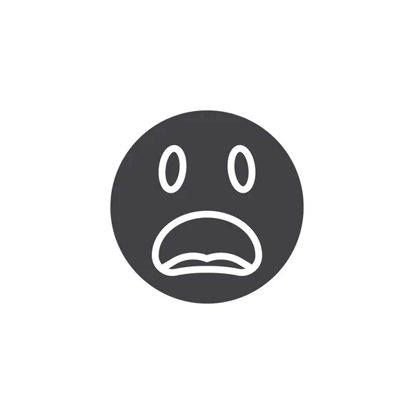 Cara de expressão assustada ícone do vetor emoji —  Vetores de Stock