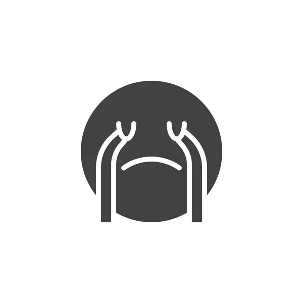 Ícone de vetor emoji de cara chorando alto —  Vetores de Stock