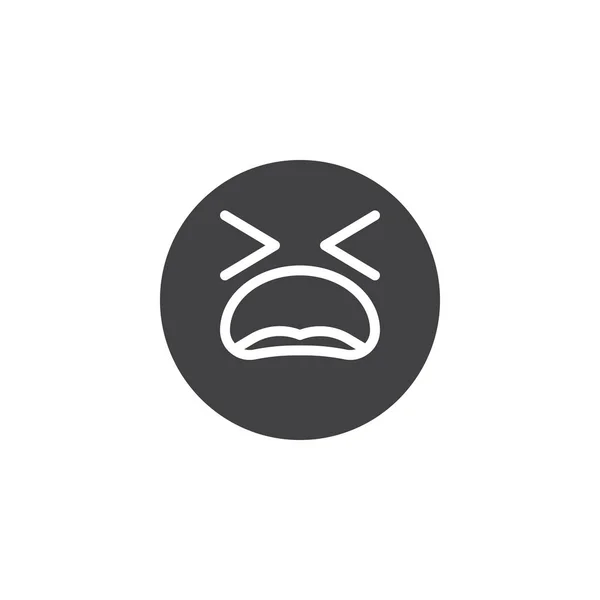 Sufrimiento de la cara icono de vector emoji — Archivo Imágenes Vectoriales