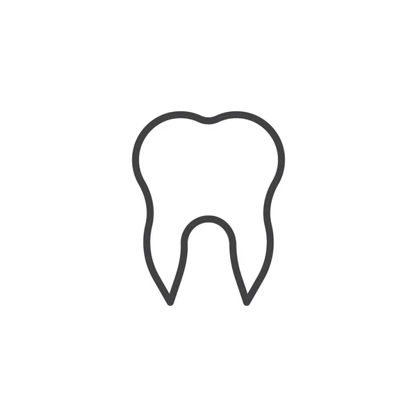 Human tooth line icon — Stock Vector