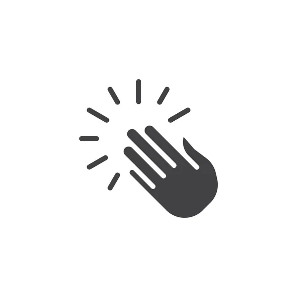 Batendo palmas ícone vetor mãos — Vetor de Stock