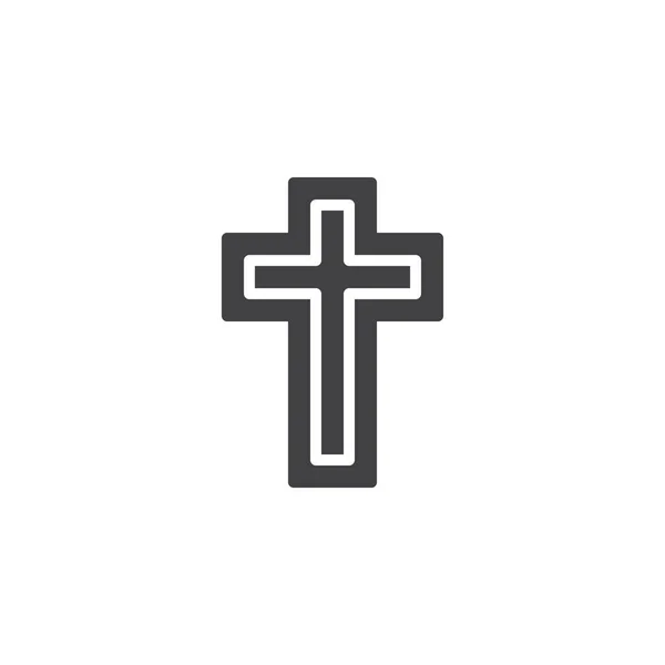 Релігійний хрест Векторна піктограма — стоковий вектор