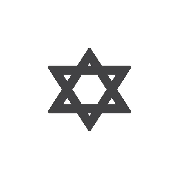 Estrella de David icono de vector — Archivo Imágenes Vectoriales