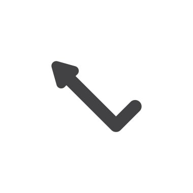 Sol açı ok vektör simgesi