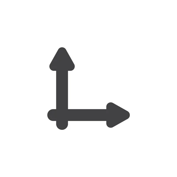 Icono de vector de flecha recta e izquierda — Vector de stock