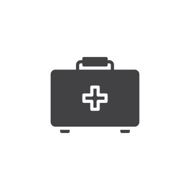 Çapraz vektör simgesine sahip tıbbi kutu