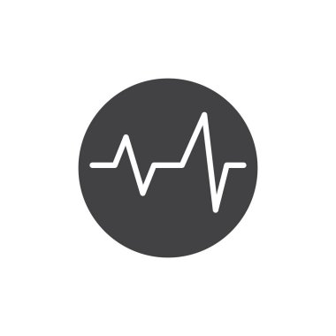 Daire vektör simgesinde sinyal darbesi