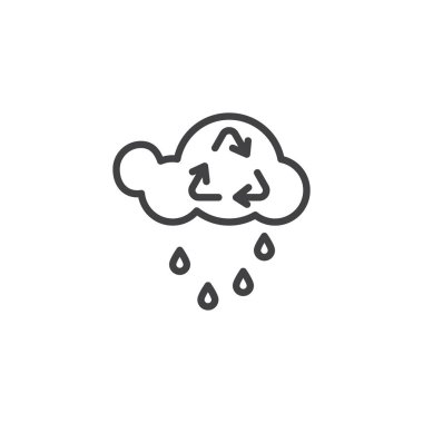 Su döngüsü hattı simgesi