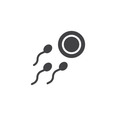 Sperm ve ovum vektör simgesi