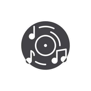 Dj müzik kayıt vektör simgesi