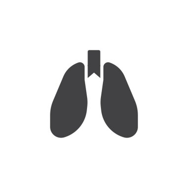 İnsan ciğerleri vektör simgesi