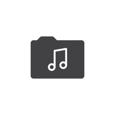 Müzik klasörü vektör simgesi