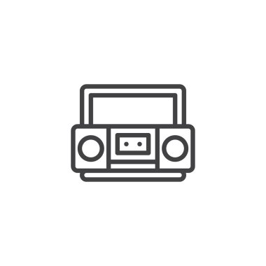 Retro kaset kaydedici satır simgesi