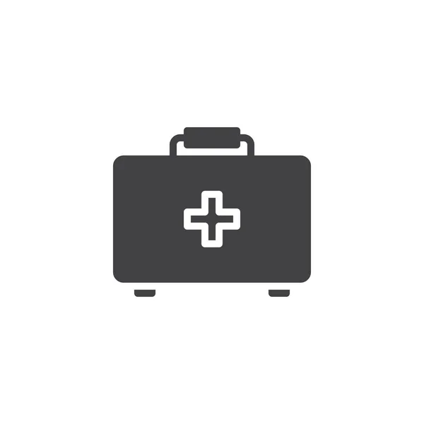 Caixa médica com ícone vetorial transversal — Vetor de Stock