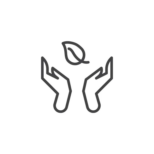 Természetvédelmi vonal ikonja — Stock Vector