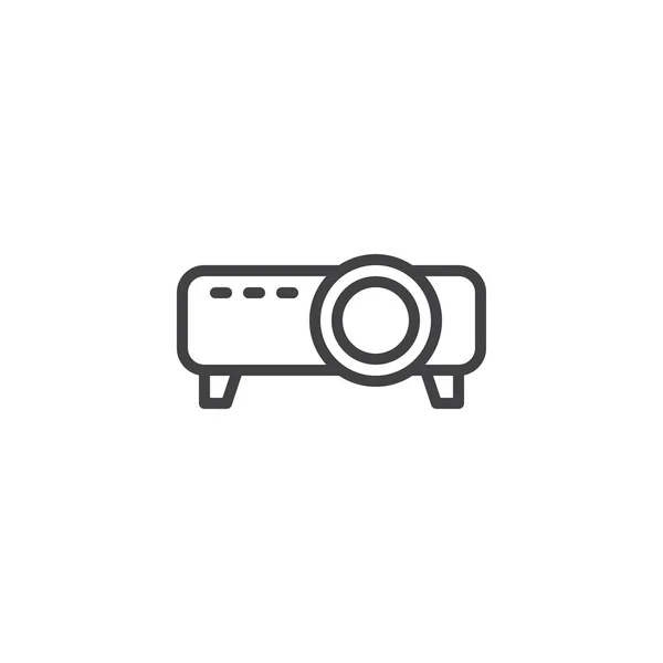 Digitale projector lijn pictogram — Stockvector