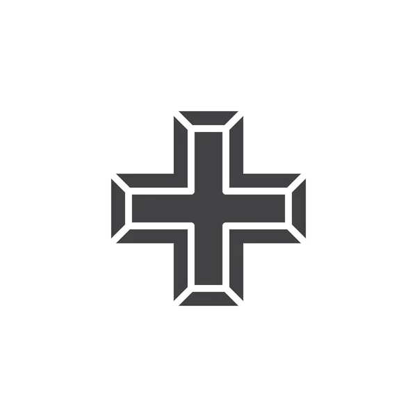 Ikona medicínského kříže — Stockový vektor