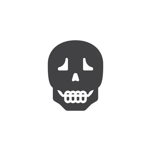 Human skull vector icon — Stock Vector