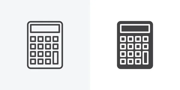 Calculadora, icono matemático . — Vector de stock