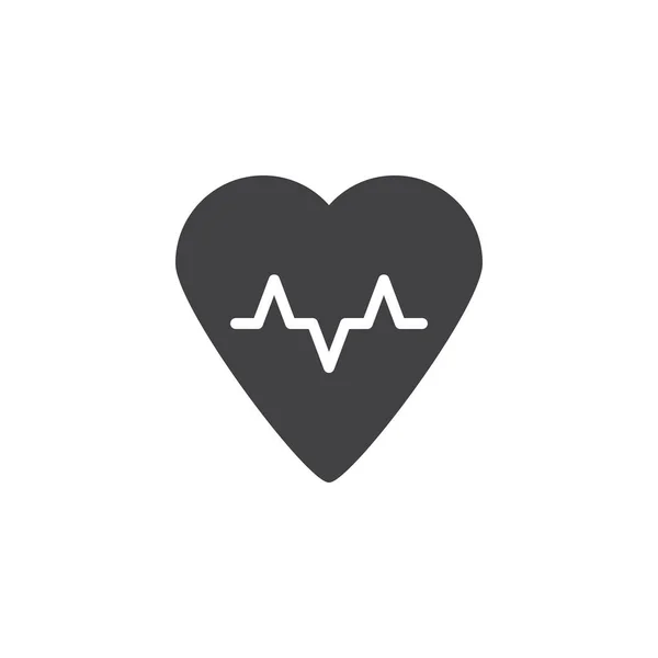 Icône de vecteur cardiogramme cardiaque — Image vectorielle