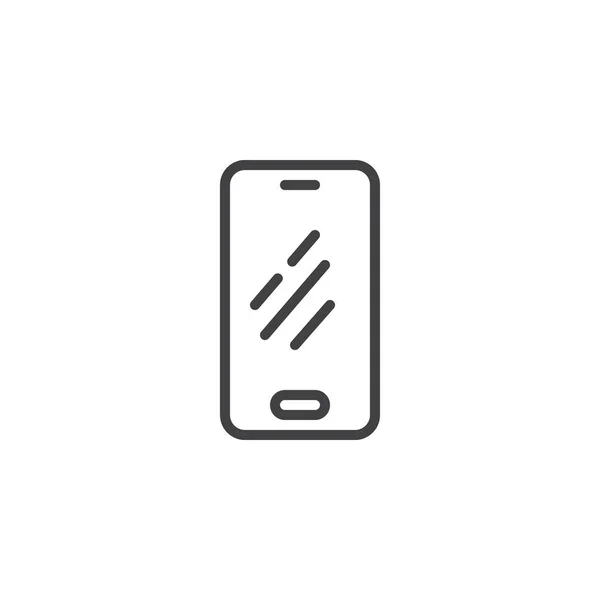 Telefon komórkowy linia ikona — Wektor stockowy