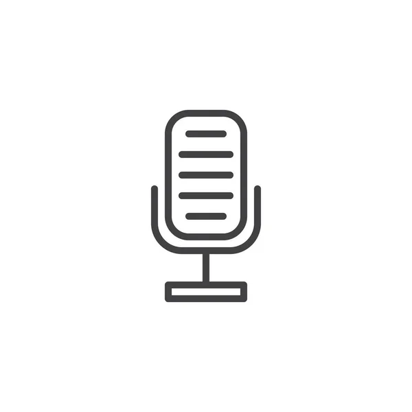 Ikona linky Retro mikrofonu — Stockový vektor