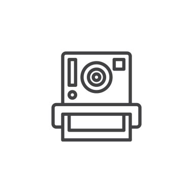 Fotoğraf makinesi çizgi simgesi