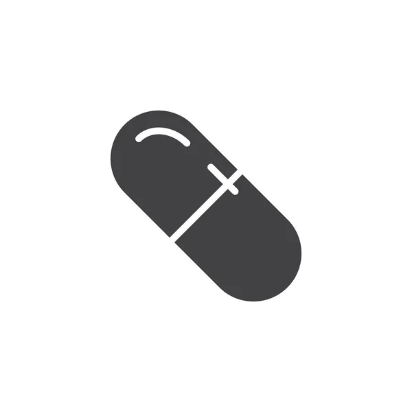Icona del vettore pillola capsula — Vettoriale Stock