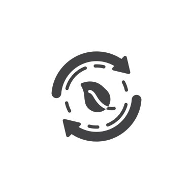 Ekoloji geri dönüşüm vektör simgesi