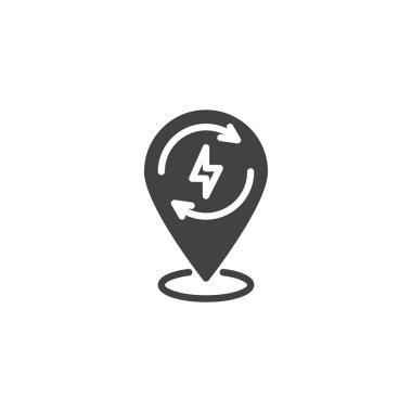 Enerji haritası işaretleyici vektör simgesini şarj etme