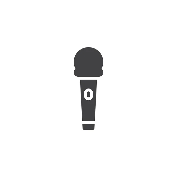 Microfone com ícone de vetor de botão de energia —  Vetores de Stock