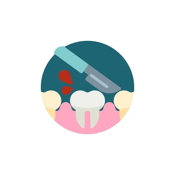 Плоская икона стоматологии — стоковый вектор