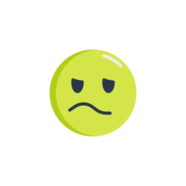 Confounded Face emoticon ícone plano — Vetor de Stock