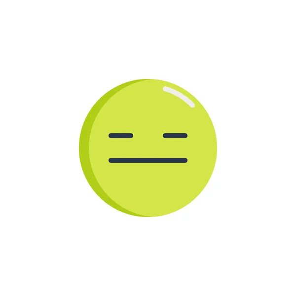 Pensive face emoticon flat icon — Stock Vector