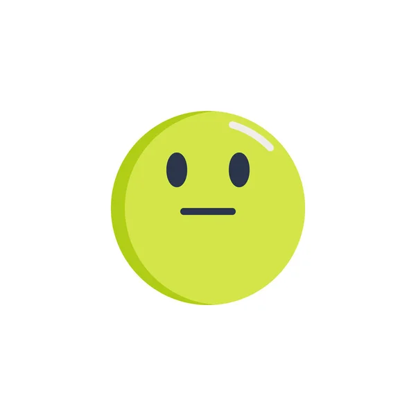 Neutral face emoji flat icon — Stock Vector