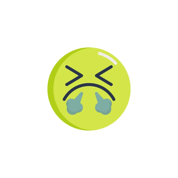 Angry smiley face flat icon