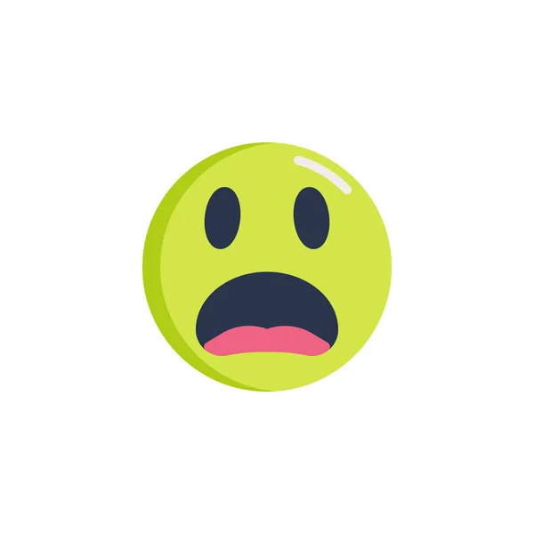 Worried Face emoticon flat icon — 스톡 벡터