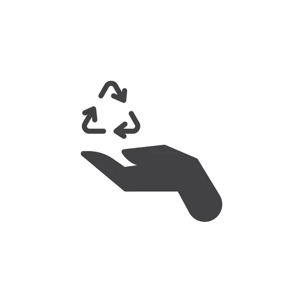 Eco hand vector pictogram — Stockvector